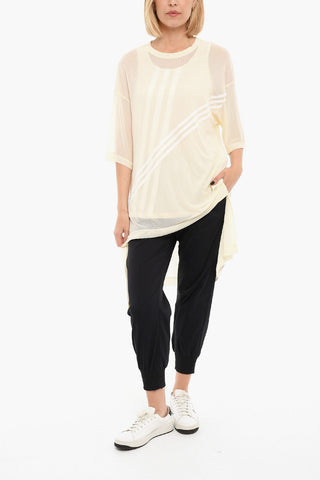ADIDAS Double Layer Asymmetric MESH Short Sleeved T-shirt