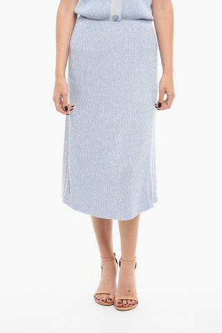 Ribbed Stretchy BONNIE Longuette Skirt