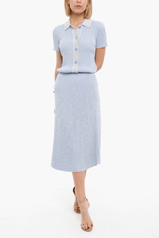 Ribbed Stretchy BONNIE Longuette Skirt