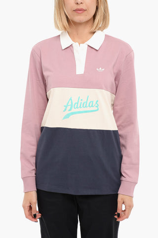 Velour Logo Long Sleeved Polo