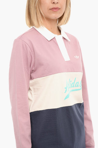 Velour Logo Long Sleeved Polo