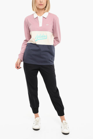 Velour Logo Long Sleeved Polo