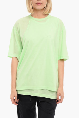 ADIDAS T-shirt A maniche Corte Doppio Strato 