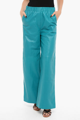 Elastic waist JEWEL Leather Pants