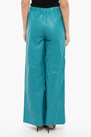Elastic waist JEWEL Leather Pants