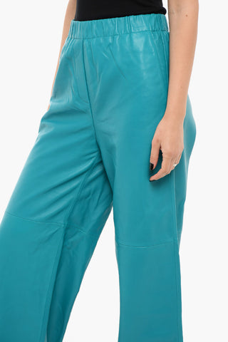 Elastic waist JEWEL Leather Pants