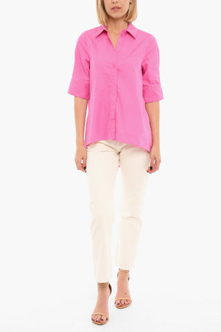 Camicia Asimmetrica AVALIGZ  A Maniche Corte 