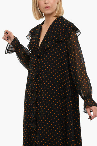 V Neck Dot Print JYTTA Maxi Dress