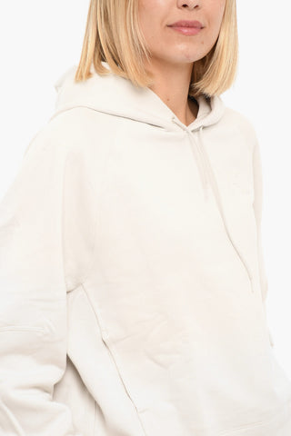 ADIDAS Logo Print Brushed Cotton Hoodie