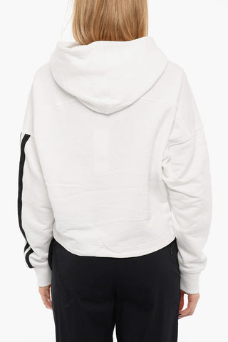 ADIDAS Felpa Con Cappuccio Cropped Con Logo Stampato