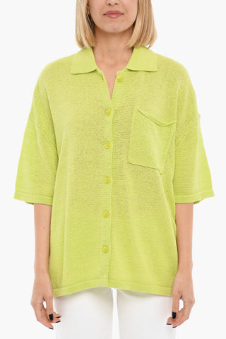 Knitted MEL Short Sleeved Shirt With Breast Pocket