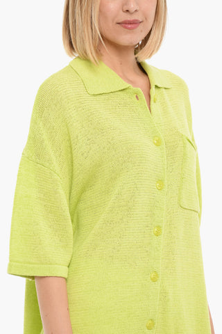 Knitted MEL Short Sleeved Shirt With Breast Pocket