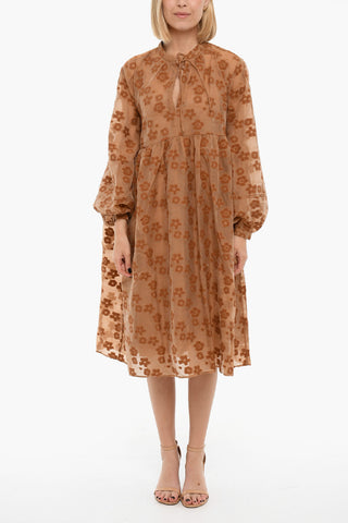 Floaral Print Long Sleeved MYNTHE Maxi dress
