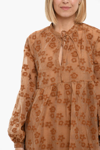 Floaral Print Long Sleeved MYNTHE Maxi dress