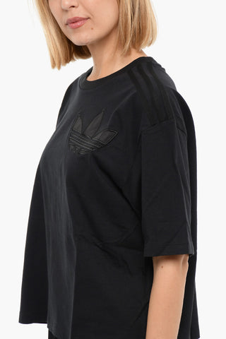 T-shirt A Maniche Corte Con Logo Ricamato