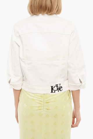 LOVE Distressed Denim Jacktes
