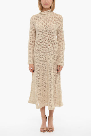 Vestito Maxi RODEA A Maniche Lunghe Macramé