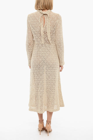 Vestito Maxi RODEA A Maniche Lunghe Macramé
