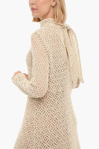 Vestito Maxi RODEA A Maniche Lunghe Macramé
