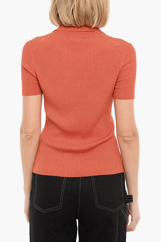 Ribbed Stretchy CAREY Short Sleeved Polo