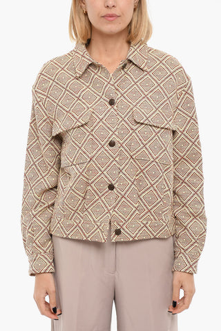 Overshirt MONICA Ricamata Con Chiusura A Bottoni
