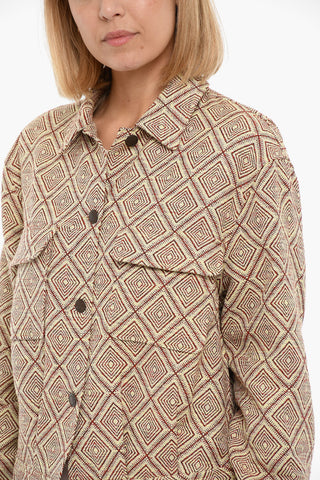 Overshirt MONICA Ricamata Con Chiusura A Bottoni