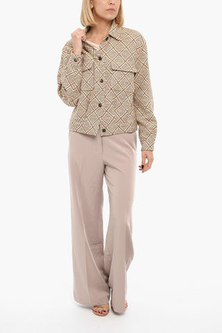 Overshirt MONICA Ricamata Con Chiusura A Bottoni