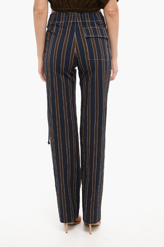 Pantaloni Realxed Fit Con Stampa A Righe