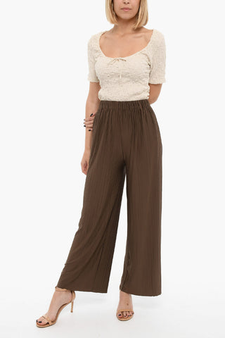 Pleated UMA Pants With Elastic Waist