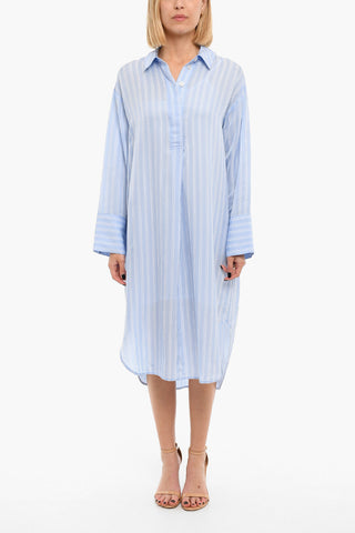 Vestito Camicia AMY A maniche Lunghe Con Stampa A Righe