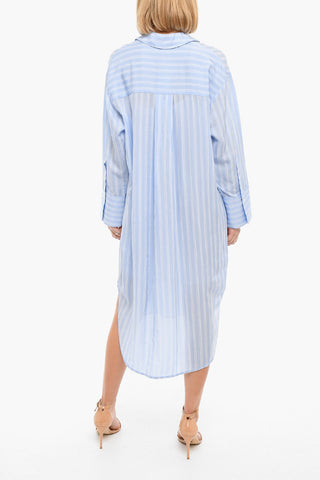 Vestito Camicia AMY A maniche Lunghe Con Stampa A Righe