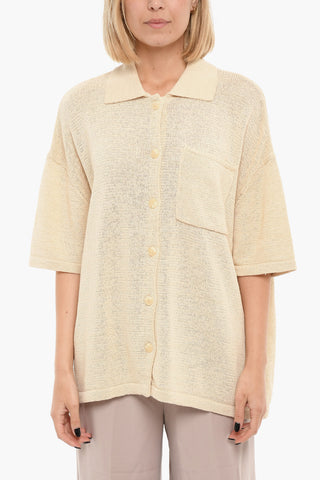 Knitted MEL Short Sleeved Shirt With Breast Pocket