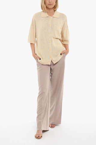 Knitted MEL Short Sleeved Shirt With Breast Pocket