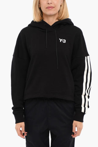 ADIDAS Logo Print Brushed Cotton Hoodie