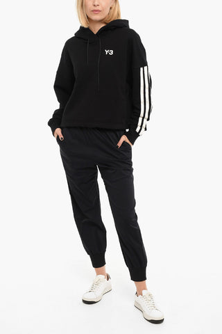 ADIDAS Logo Print Brushed Cotton Hoodie