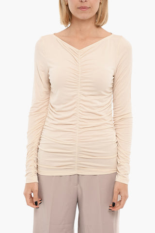 Rouched ULRIKA Long Sleeved T-shirt