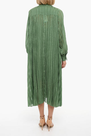 Vestito Maxi DOROTHE A Maniche Lunghe Con Collo A Fiocco
