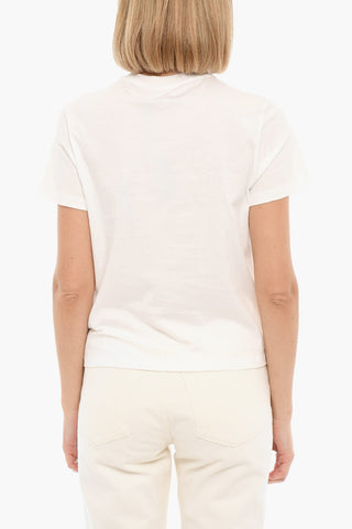 Embroidered Logo Cropped Short Sleeved T-shirt