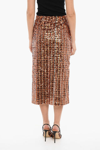 Longuette LIV Skirt With Side Slit And sequins