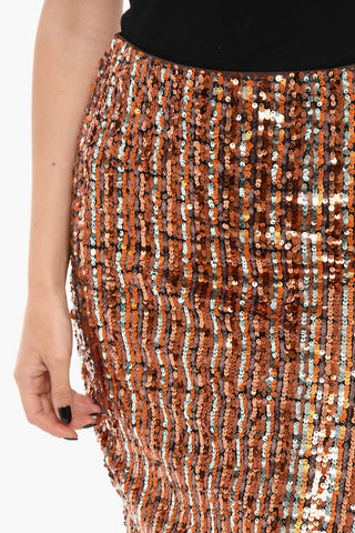 Longuette LIV Skirt With Side Slit And sequins