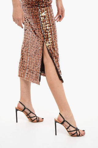 Longuette LIV Skirt With Side Slit And sequins
