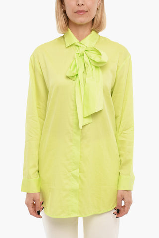 Long Sleeved ASTA Shirt With Ribbon Neck