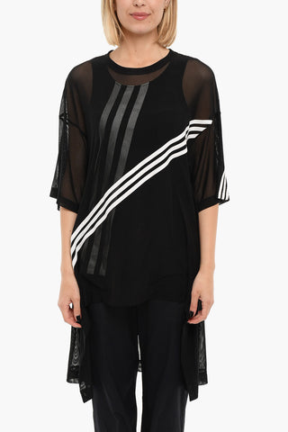 ADIDAS Double Layer Asymmetric MESH Short Sleeved T-shirt