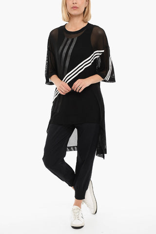 ADIDAS Double Layer Asymmetric MESH Short Sleeved T-shirt