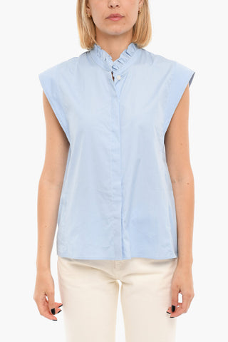 Top Smanicato MEJSI Con Colletto Rouche
