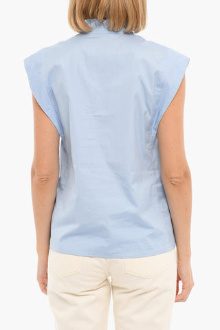 Top Smanicato MEJSI Con Colletto Rouche