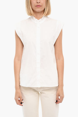 Top Smanicato MEJSI Con Colletto Rouche