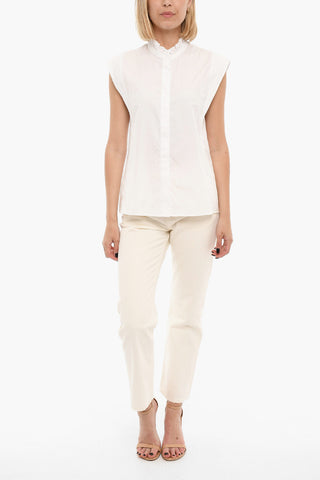 Top Smanicato MEJSI Con Colletto Rouche