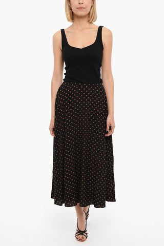 Dot Print ANDINA Long Skirt