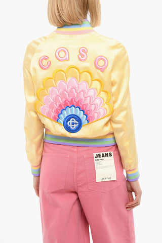 Felpa Con Zip SHELL In Seta Con Patch Logo